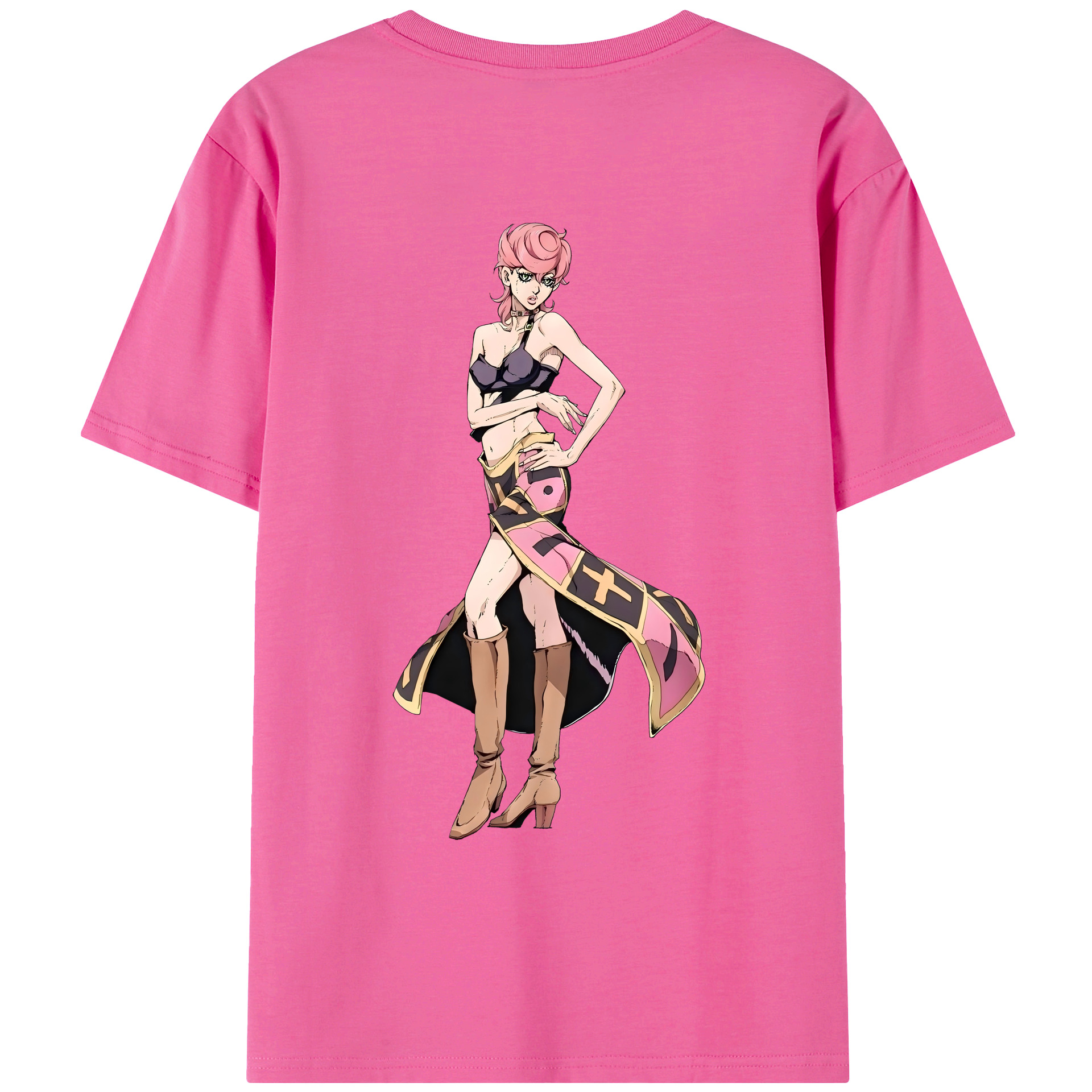 （画像用） ジョジョの奇妙な冒険 トリッシュ?ウナ JoJo's Bizarre Adventure Trish Una レディース半袖Tシャツ(バックプリント)